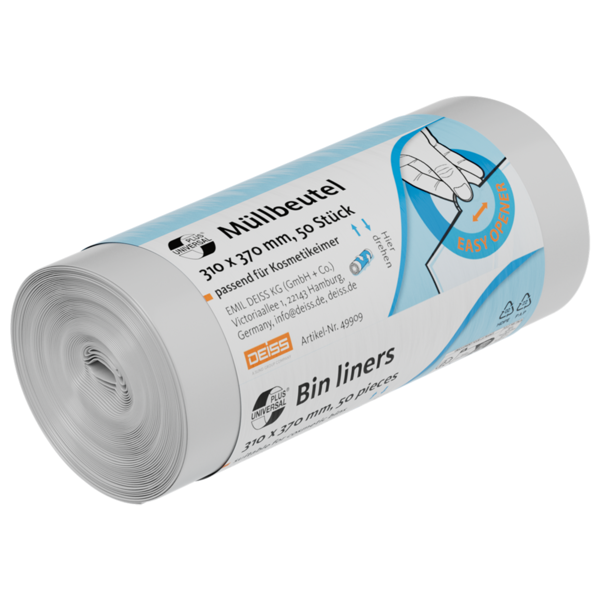 DEISS UNIVERSAL PLUS ® - Kosmetikeimerbeutel aus HDPE 6 l 50 Stück/Rolle