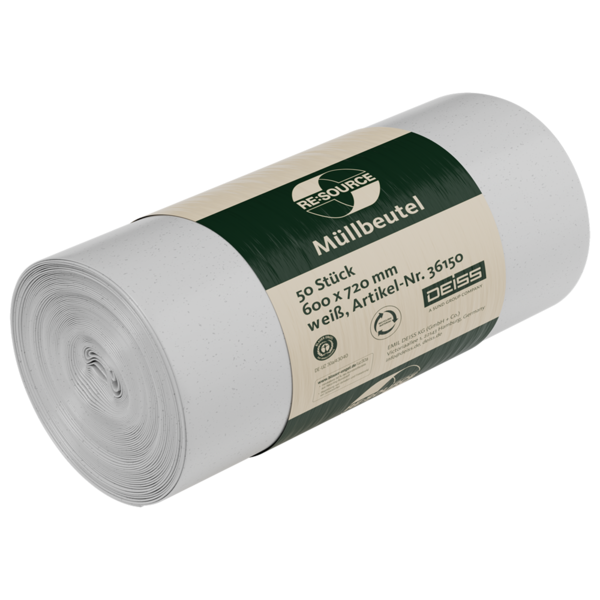 DEISS Müllbeutel aus LDPE mit 10-20 % Regeneratanteil, 60 l 50 Stück/Rolle