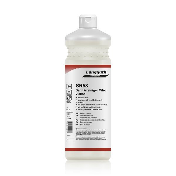 Langguth Chemie SR58 Sanitärreiniger Citro viskos 1l