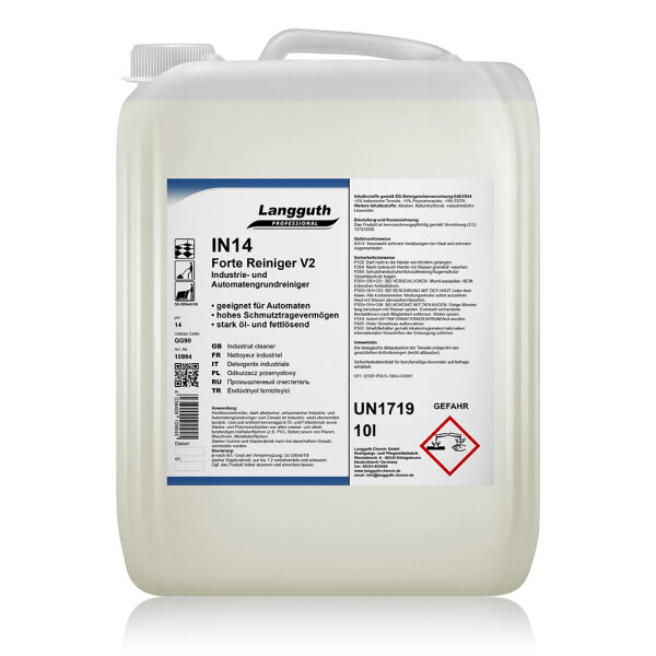 Langguth Chemie IN14 Forte Reiniger V2 10 l Industriereiniger