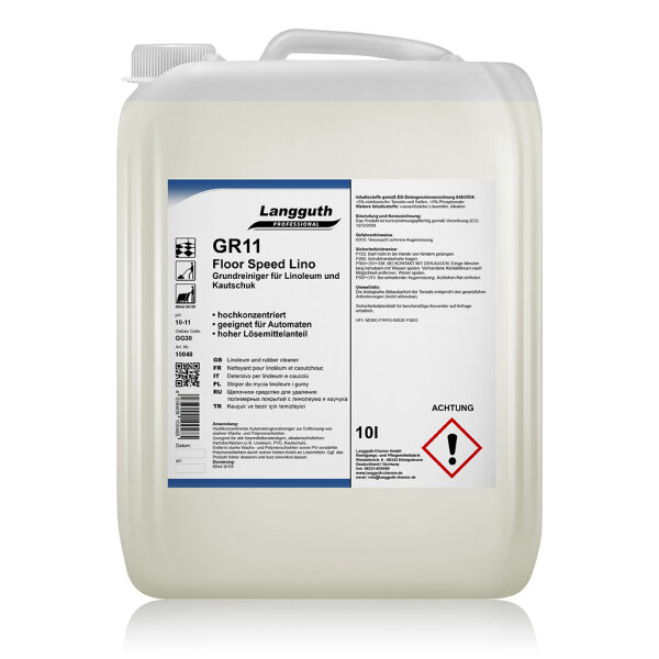 Langguth Chemie GR11 Floor Speed Lino 10 l Grundreiniger