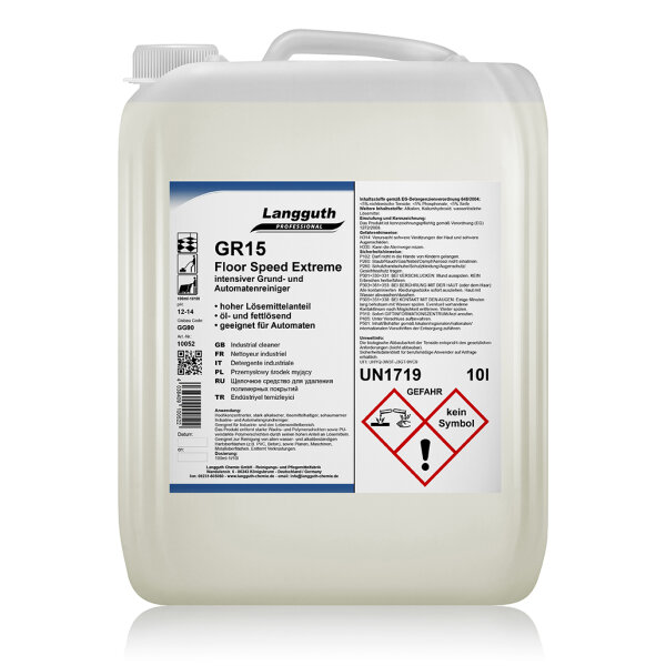 Langguth Chemie GR15 Floor Speed Extreme 10 l Grundreiniger