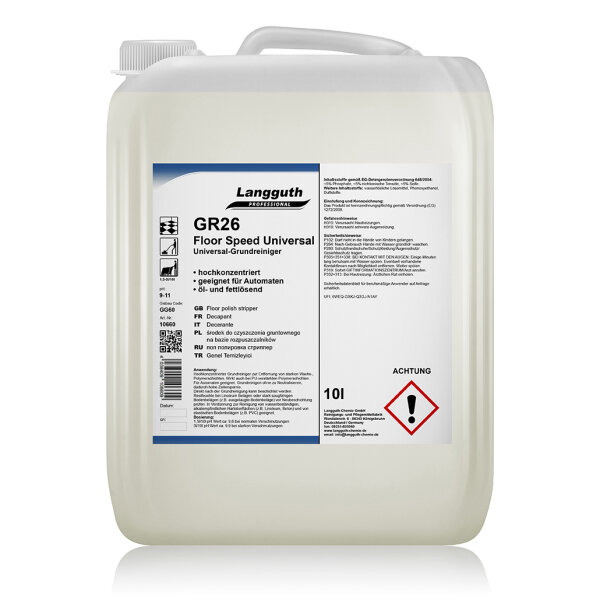 Langguth Chemie GR26 Floor Speed Universal 10 l Grundreiniger