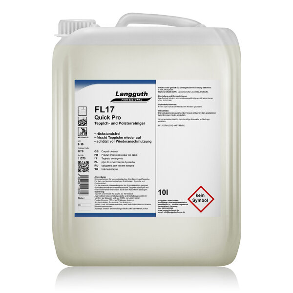 Langguth Chemie FL17 Quick Pro 10 l Teppichreiniger