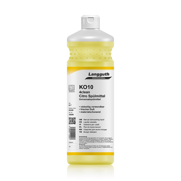 Langguth Chemie KO10 4clean Citro Spülmittel 1 l