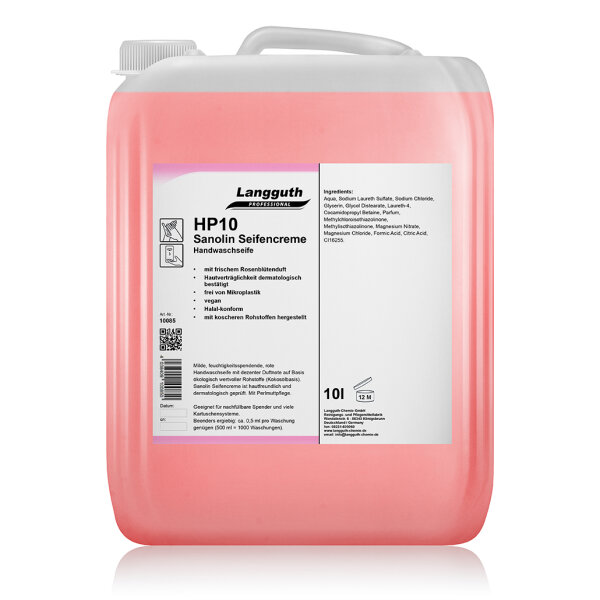 Langguth Chemie HP10 Sanolin Seifencreme rosé 10 l