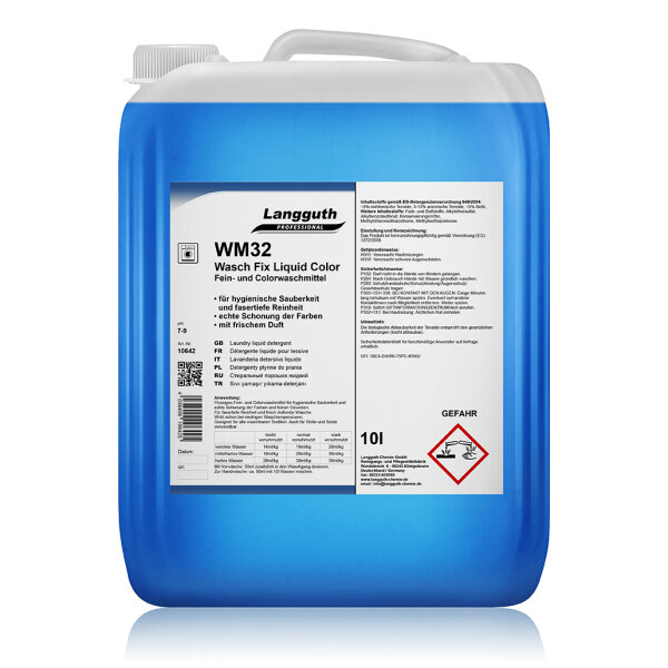 Langguth Chemie WM32 Wasch Fix Liquid Color 10 l