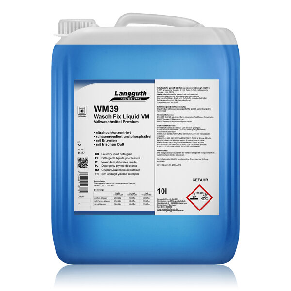 Langguth Chemie WM39 Wasch Fix Liquid VM 10 l