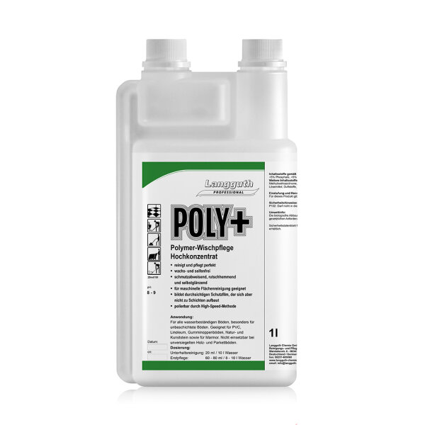 Langguth Chemie POLY+ Polymer-Wischpflege Hochkonzentrat 1 l