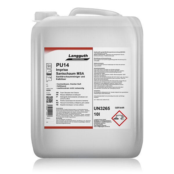 Langguth Chemie PU14 Imprise Sanischaum MSA 10L