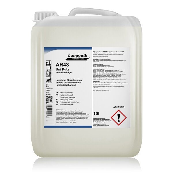 Langguth Chemie AR43 Uni Putz Intensivreiniger 10 l