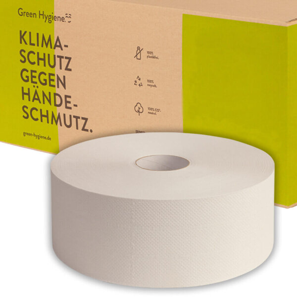 Green Hygiene Jumbo-Toilettenpapier, 2-lagig, 380,0 m, 6 Rollen