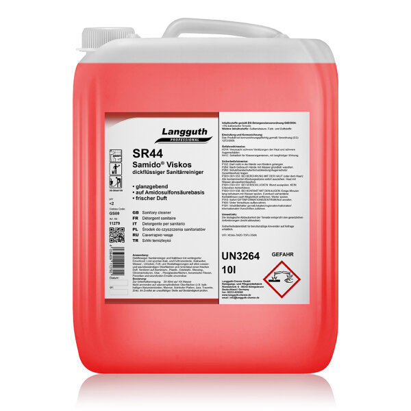 Langguth Chemie SR44 Samido® Viskos 10 l Sanitärreiniger