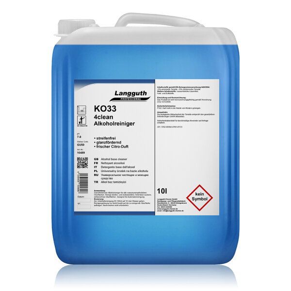 Langguth Chemie KO33 4clean Alkoholreiniger 10 l