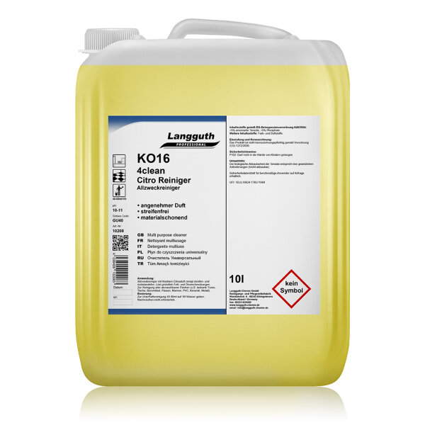 Langguth Chemie KO16 4clean Citro Reiniger 10 l