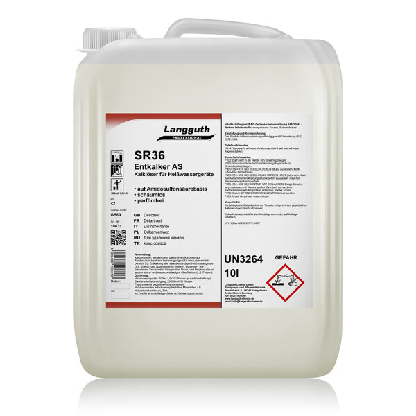 Langguth Chemie SR36 Entkalker AS 10 l