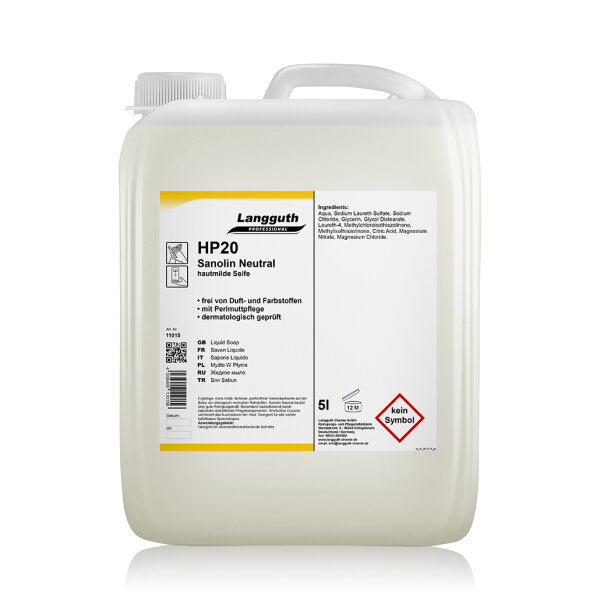 Langguth Chemie HP20 Sanolin Neutral ohne Parfüm 5 l