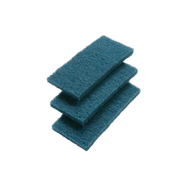 Scheuervlies-Pads, 3er Set, blau