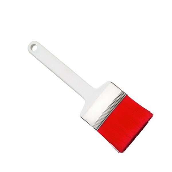 Flachpinsel, 230x70x4, weiß/rot, gespitzt